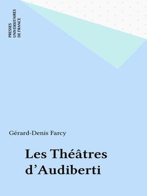 cover image of Les Théâtres d'Audiberti